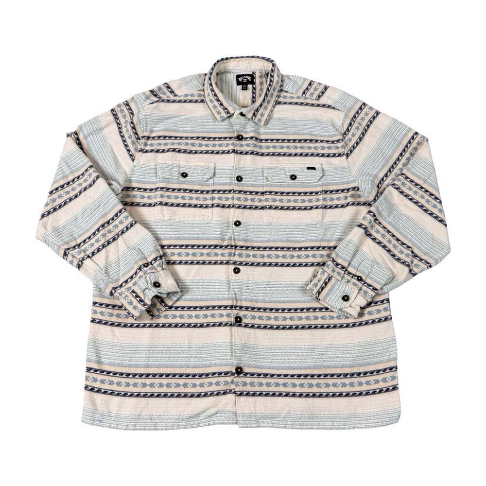 Billabong Men’s XXL Striped Heavyweight Offshore Jacquard Flannel Shirt